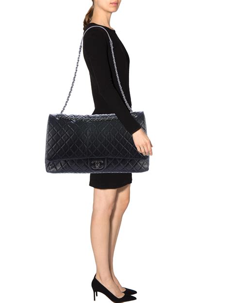 chanel xxl airline flap bag black